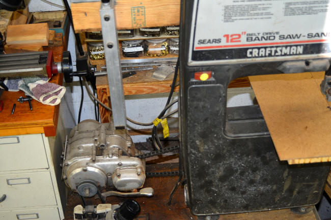 Honda Trail saw: 12" converted craftsman bandsaw